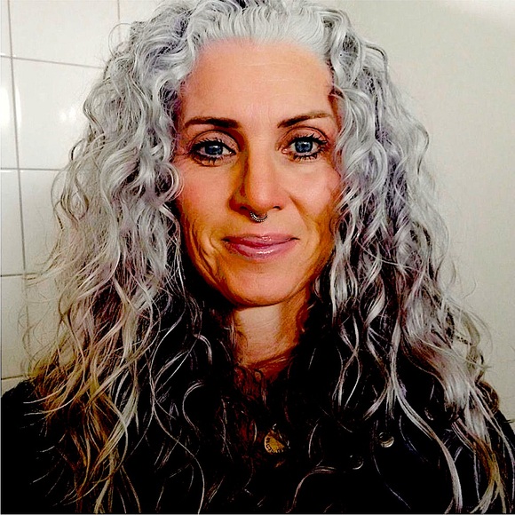 22” Grey Kinky Curly Lace Front Wig
